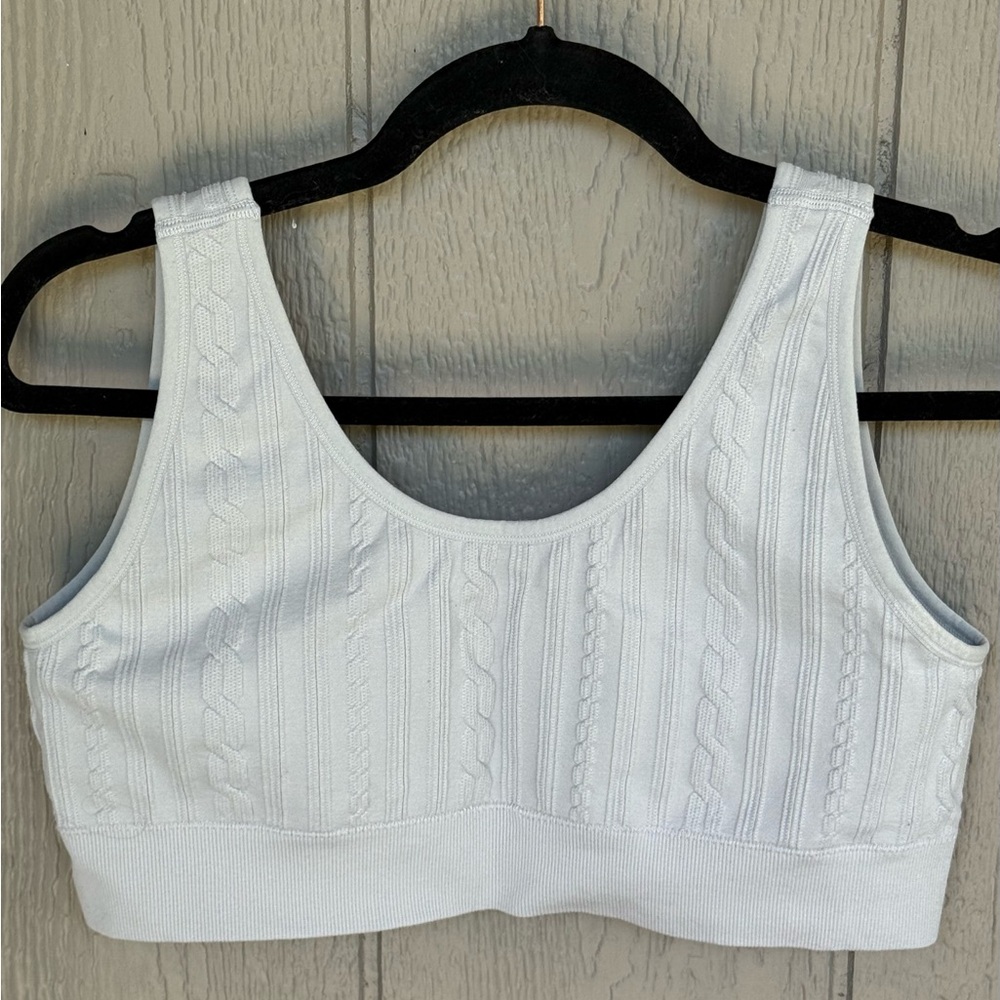 Torrid Lightly Lined Seamless Cable Knit Scoop Grey Bralette, Size 2xl - Picture 7 of 9